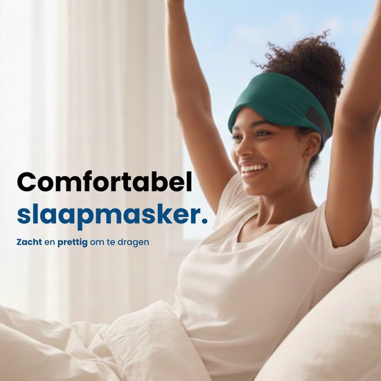 PurelyGoods® Slaapmasker - Oogmasker - Verduisterend - Mannen en Vrouwen - Katoen - Oceaan Blauw