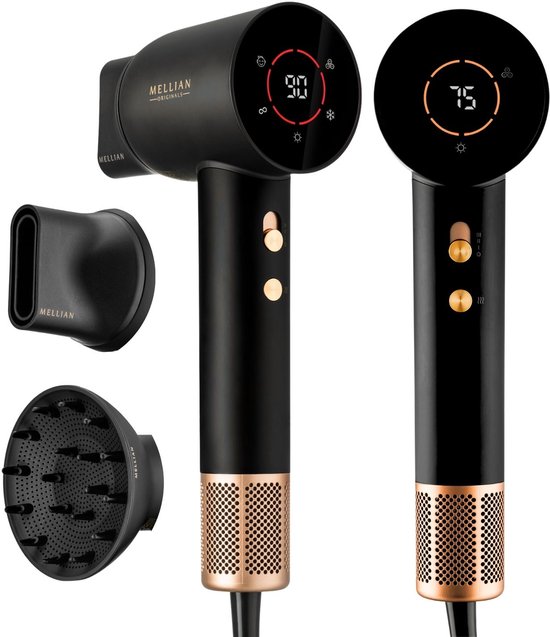 Mellian SilkBlow Föhn met Display - Haardroger met Diffuser