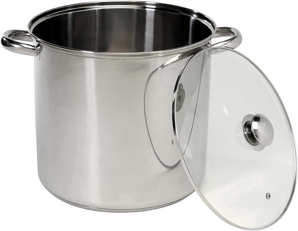 ExcelSteel 550 RVS voorraadpot met ingekapselde basis, zilver