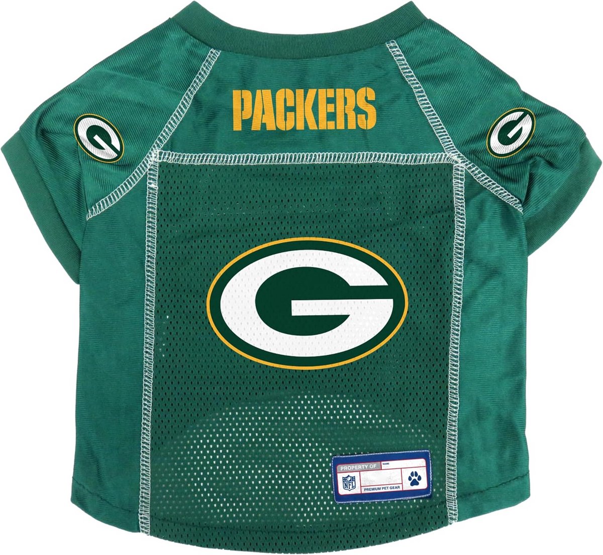 Honden Sportshirt Packers Groen en Geel XS