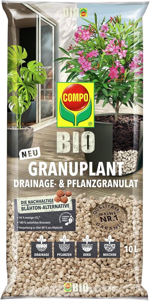 Natuurlijk Drainage- en Plantengranulaat 10L - Duurzaam Alternatief voor Geëxpandeerde Klei