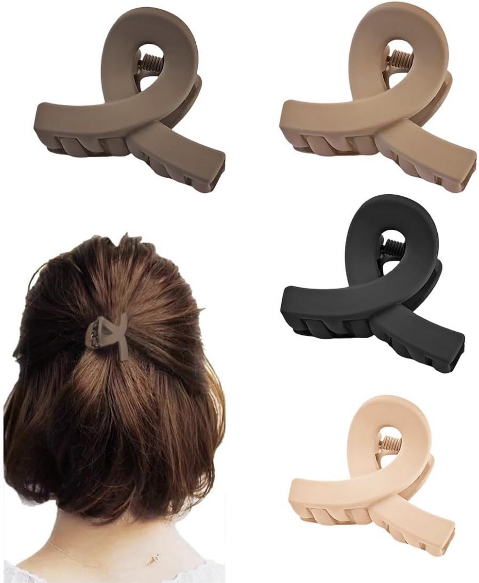 Set van 4 Elegante Haarspelden voor Dames - Sterke Anti-Slip Klemmen