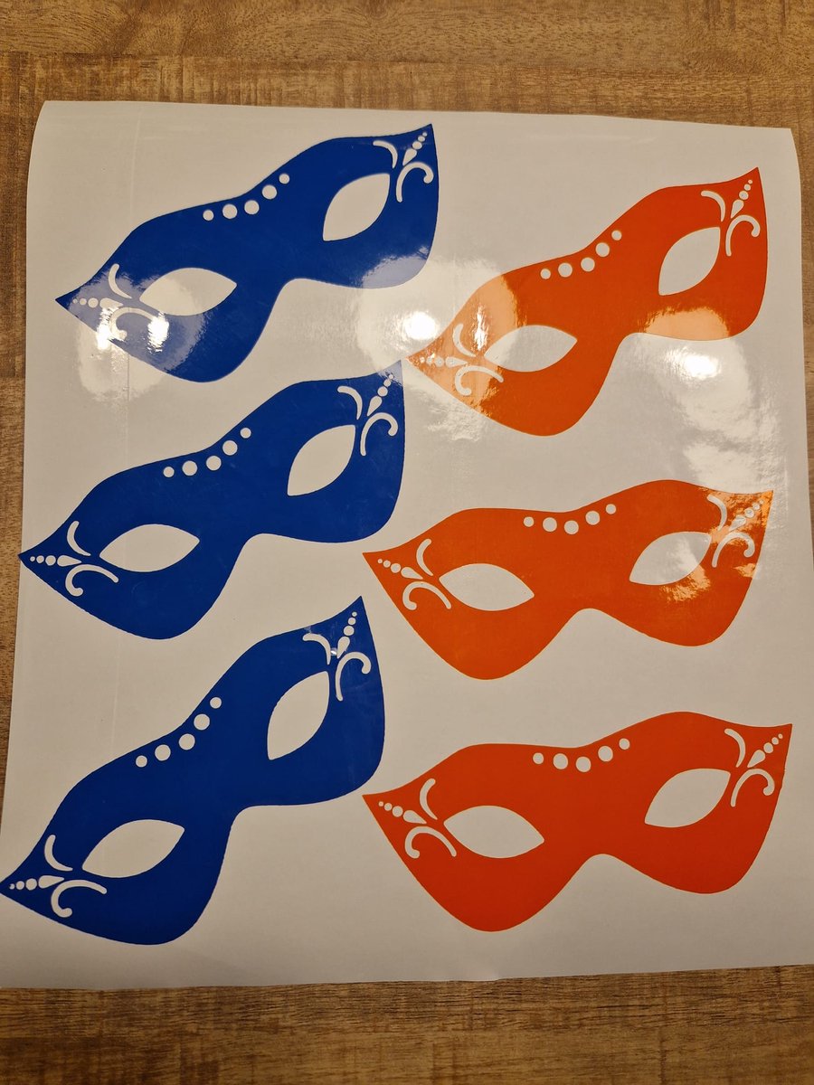 Herbruikbare statische raamsticker MASKER
