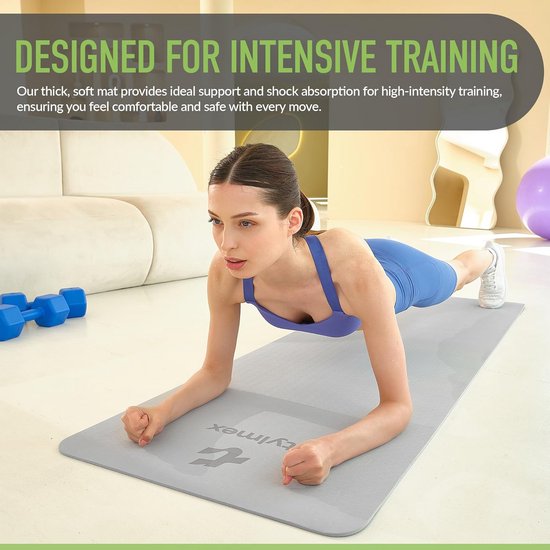 Antislip Sportyogamat van TPE - 183x61 cm - Draagbare Yogamat met Oefengids - Ideaal voor Yoga en Fitness — afbeelding 3