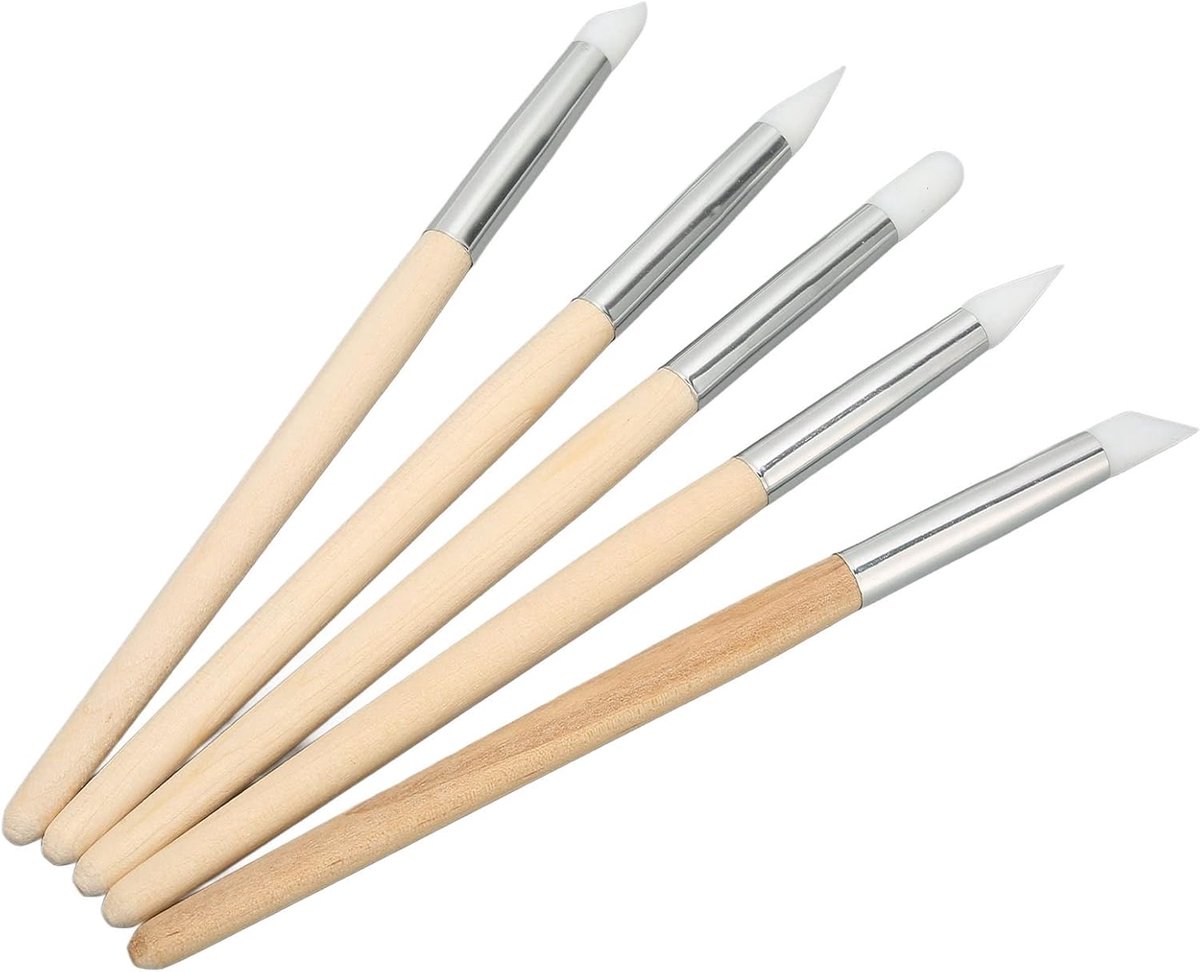 5pcs Krabborstel Pen - Sieraden - Horloge - Schoonmaken - Elektronische Toepassingen - Roest en Corrosie Verwijderen