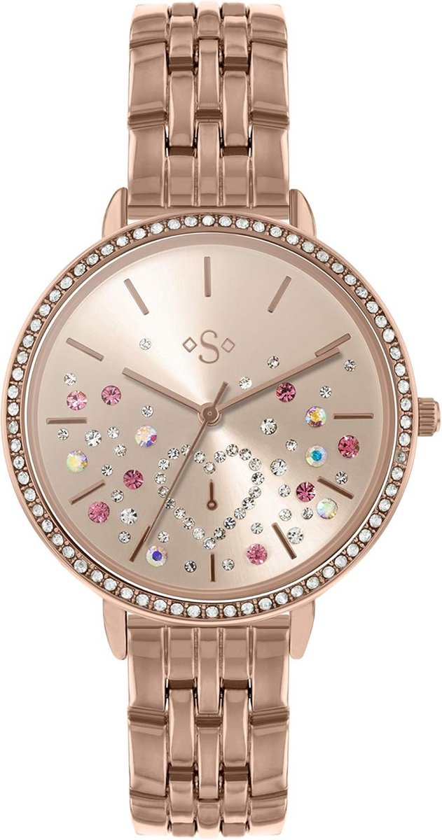 Dameshorloge Roségoud RVS Band Klassiek Analoog Quartz Horloge