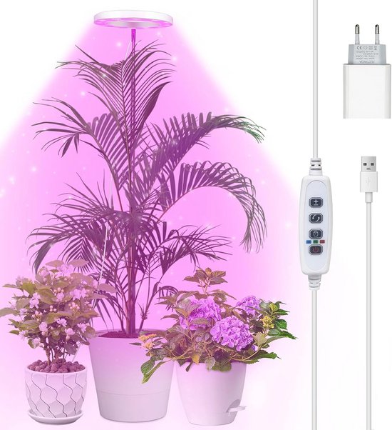 Staande Plantenlamp Met 240 Leds – Volledig Spectrum, Timer, 10 Helderheidsstanden, Hoogte Verstelbaar 40–170 Cm