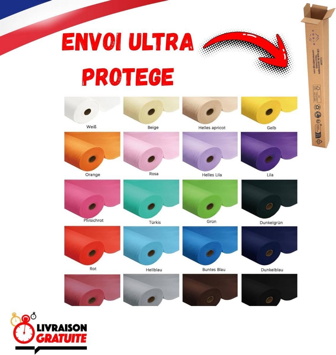 Fleece Tafelkleed Rol Donkerblauw 1.20m Breed 25m Lang - Zachte Stoflook voor Feesten