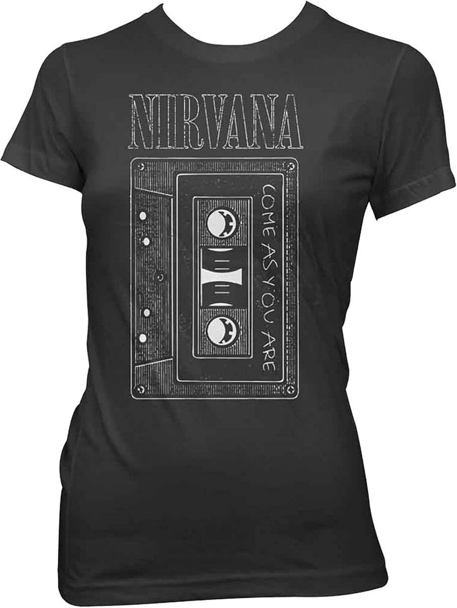 As You Are Tape T-Shirt Zwart - Vrouwen T-shirt voor Muziekliefhebbers