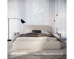 Mörgenn Bed Dune - Luxe Bedframe met opbergruimte - Met Basic hotel matras - Beige - 160x200
