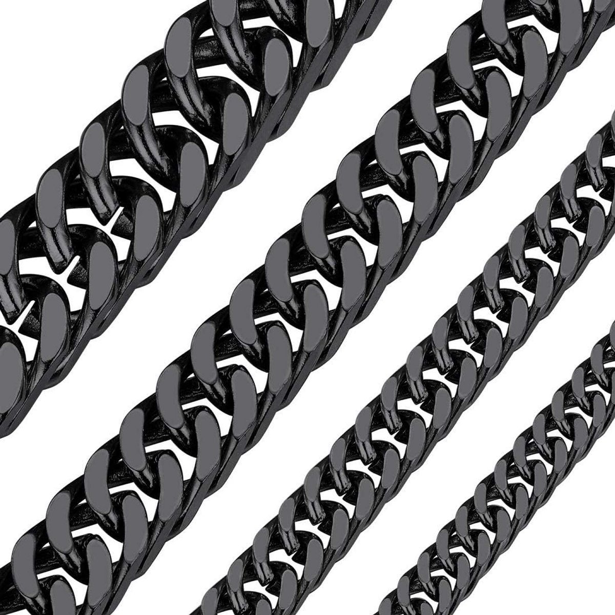 Heren Dames Kubaanse Schakelketting Roestvrij Staal Miami Curb Link 5mm tot 13mm