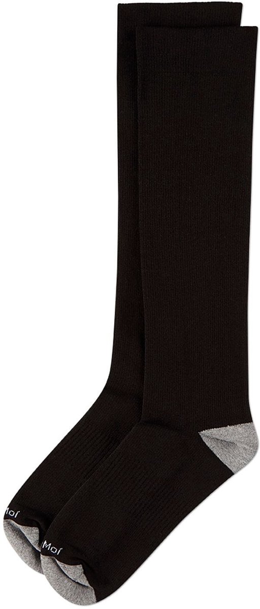 MeMoi WellFit Premium Compressiesokken Dames Off Black Comfortabele Steunkousen 1 Paar