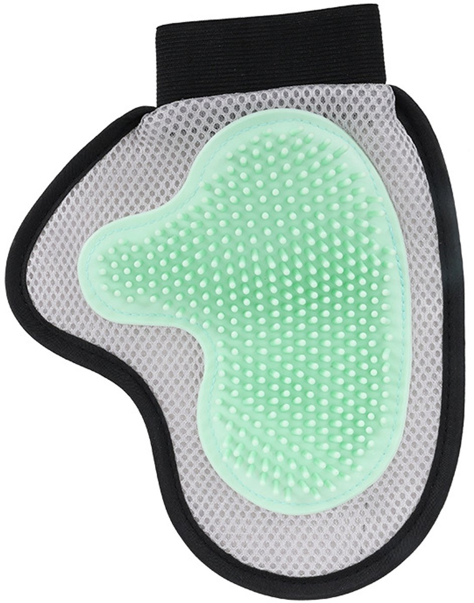 handschoen - Badoverhandschoen - Statische haarverwijderingshandschoen - Voor het verwijderen van dierenharen van meubels en kleding - Geschikt voor katten en honden - Schoonmaakbenodigdheden - 23 x 19 cm - Groot formaat - groente