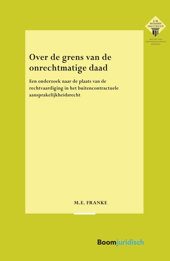 E.M. Meijers Instituut voor Rechtswetenschappelijk Onderzoek ... - cover