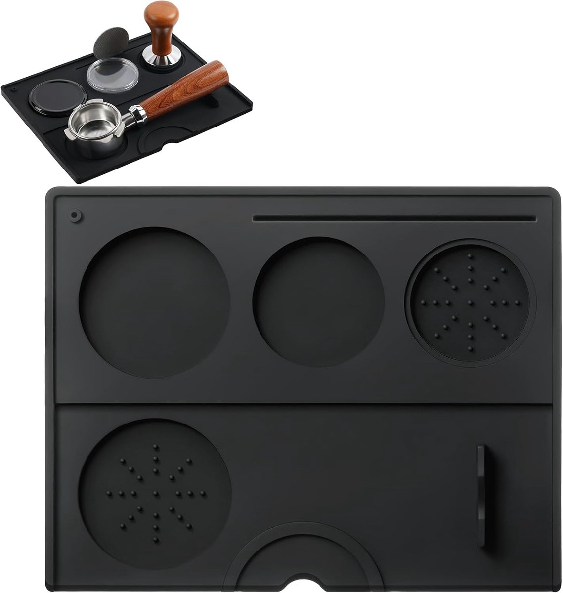 Tampermat - Antislip Siliconen Mat - Tampingmat - Koffiemat - Tampermat - Beschermt je Aanrecht en Portafilter - Espressomachine - Barista Essentials