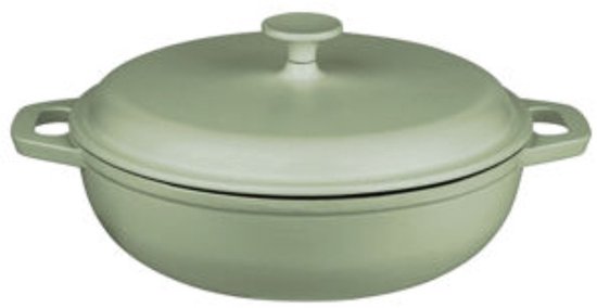 Massve gietijzeren braadpan - GSW - 33 x 25 cm - Oranje - Ovaal