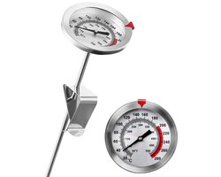 Keukenthermometer - Olie Thermometer - 30 Cm - Probes - Vet Thermometer - Grillen - Bakken - Thermometer Keuken - Rvs Vleesthermometer - BBQ Thermometer - Barbecue - Geschikt Voor Het Koken Van Melk En Het Maken Van Snoep