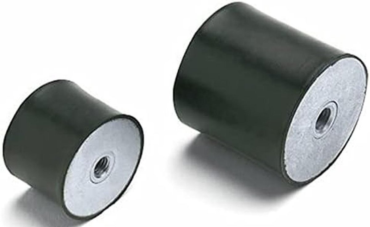 Universele Trillingsdemper Vrouw-Vrouw Ø50x30mm met M10 Schroefdraad - 2 Stuks