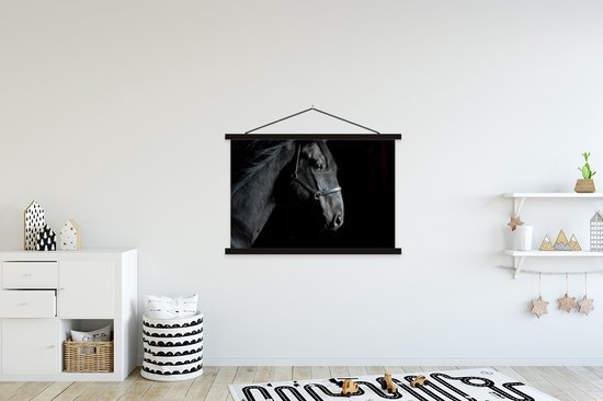 Affiche textielposter Klabruber noire lattes noires 150x100 cm