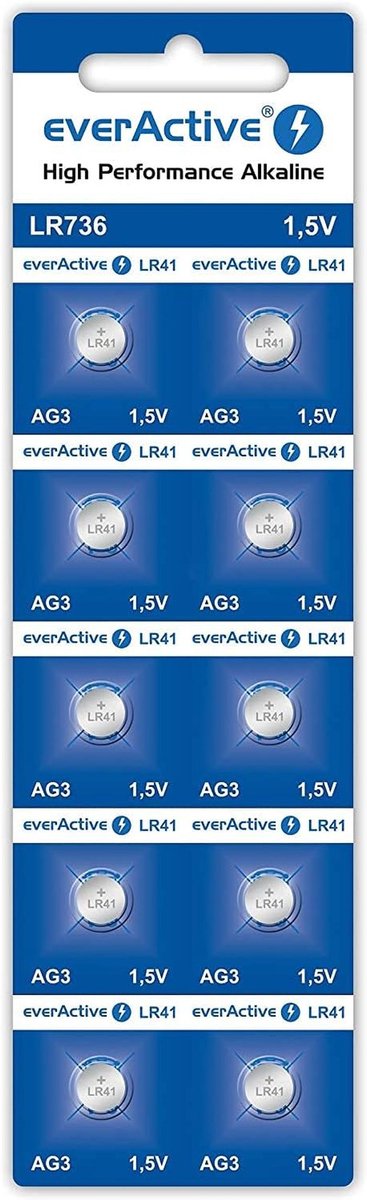 20 x Knoopcel Horloge Batterij AG3 - LR41 - LR736 - L736 - S736 1,5 V