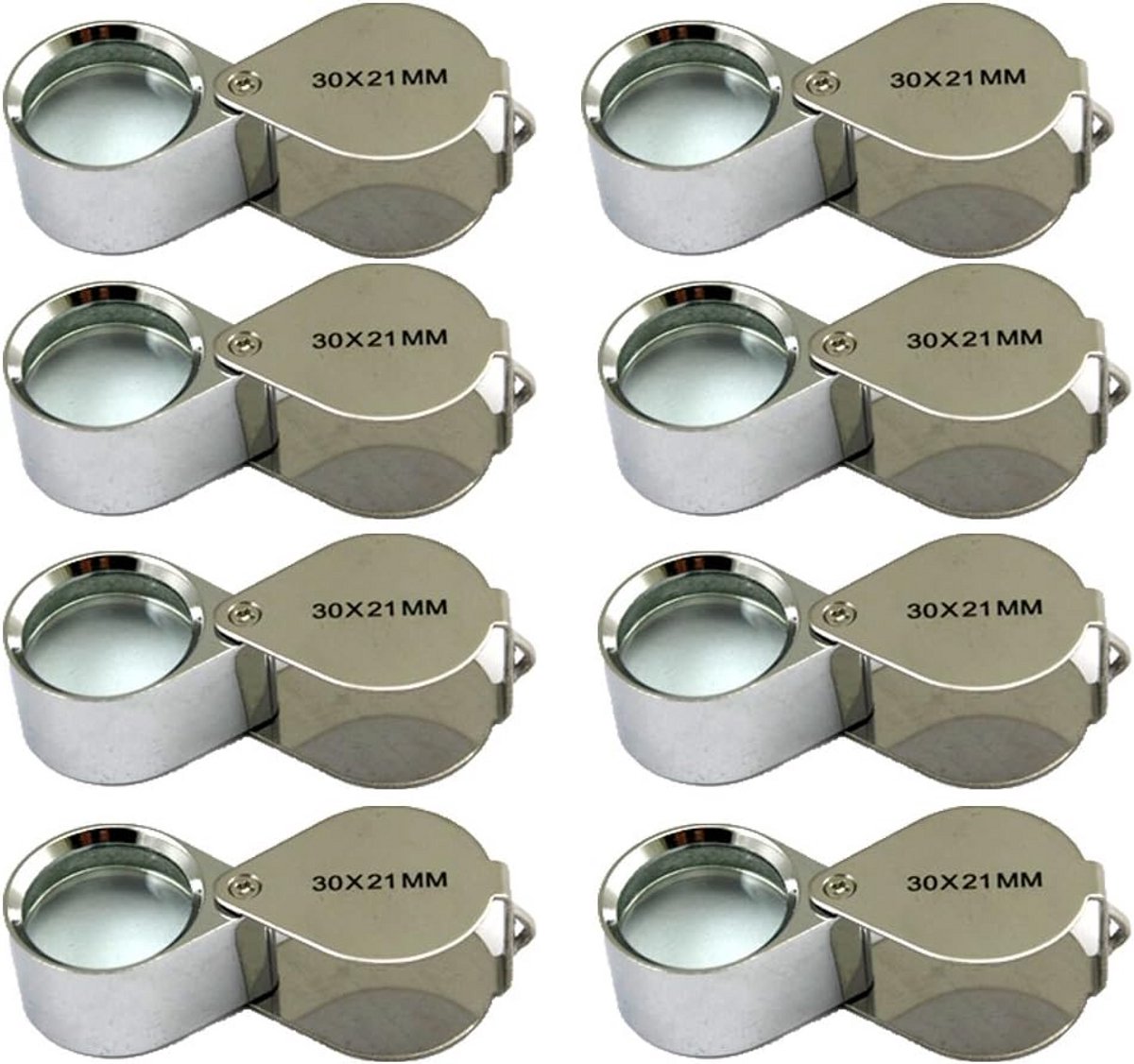 Mini Vergrootglas Set - 8 Stuks 30x Vergroting voor Sieraden en Antiek