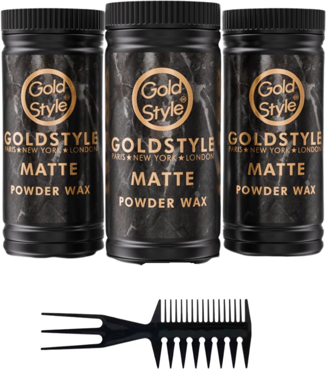 Gold style Powder Wax 3 stuks - Gold style - Haar, Haarstyling, Haarwax, Poeder Wax, Powder, Styling, Wax - 60.gr