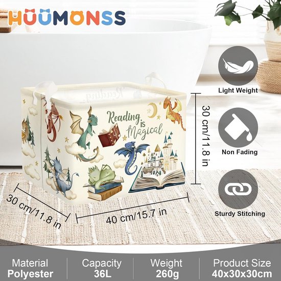 HUUMONSS Wasmand voor kinderen, opvouwbaar, voor jongens en meisjes