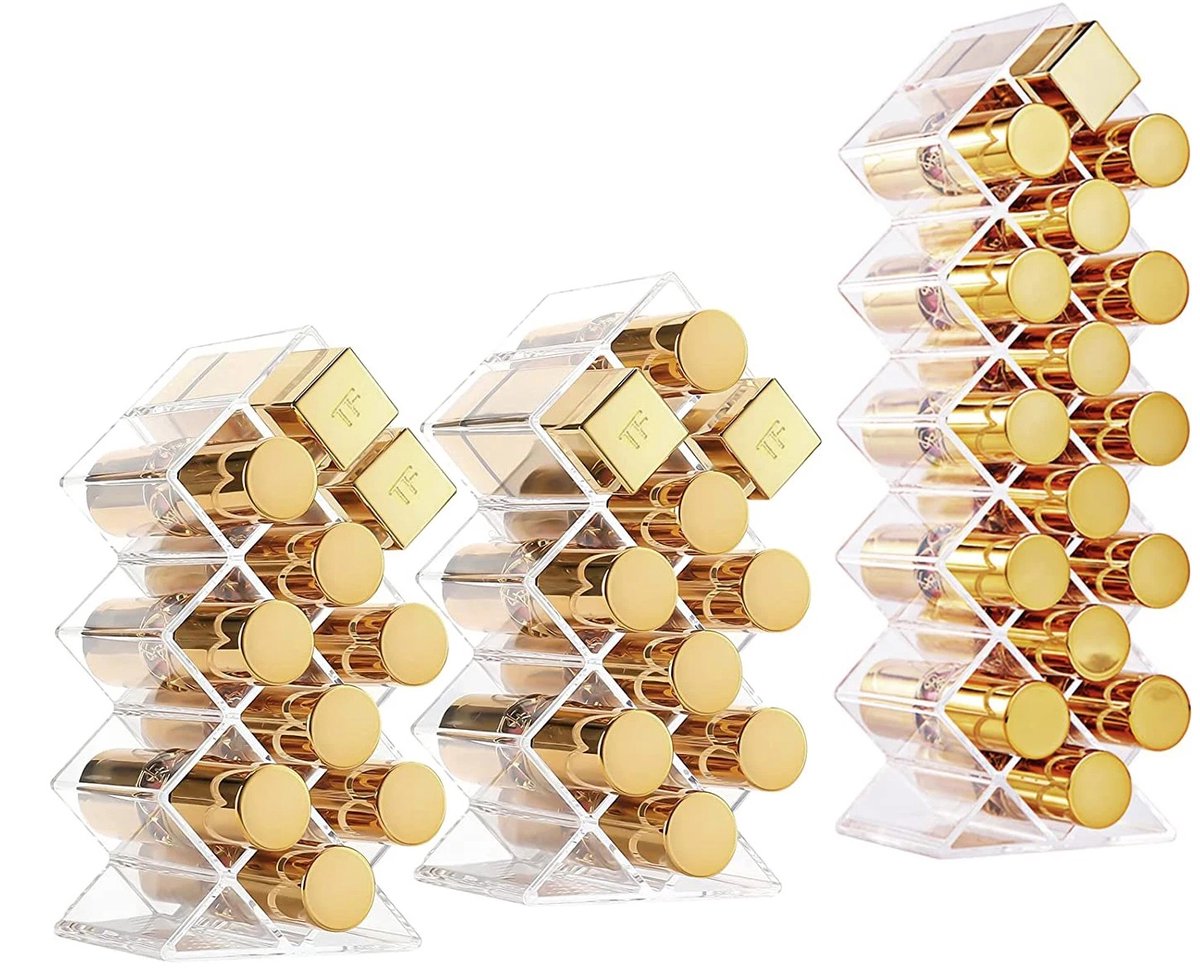 Lippenstift Organizer-Lip Make-up Organisator voor Badkamer - Acryl Lippenstift-16 Slots
