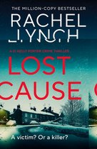 Boekcover van 'Lost Cause' door Rachel Lynch. Titel in rode letters, afbeelding van een besneeuwd dorp.