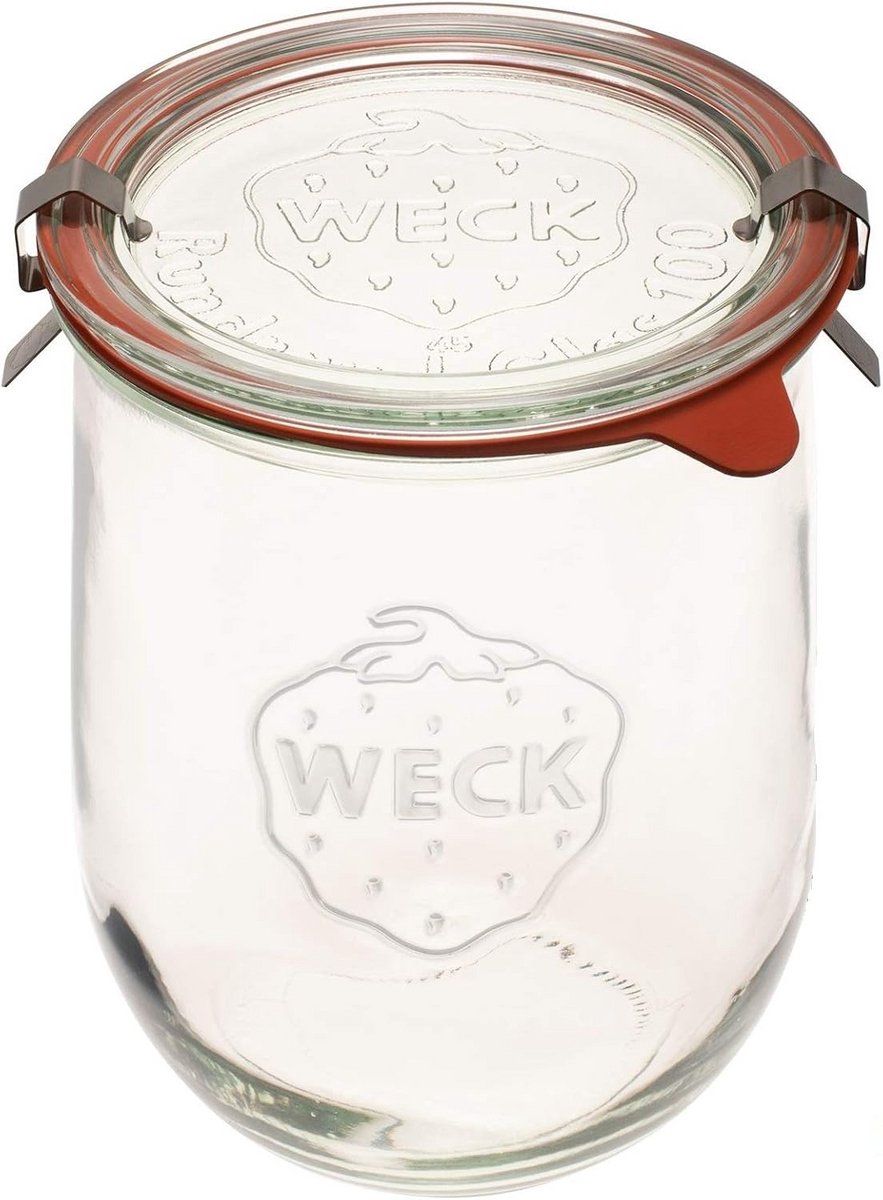 Weck Tulip Pot voor Zuurdesem Starter - 1 Liter Glazen Pot met Deksel
