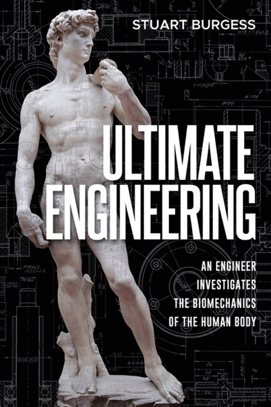 Boek "Ultimate Engineering" met een beeld van David en technische tekeningen.
