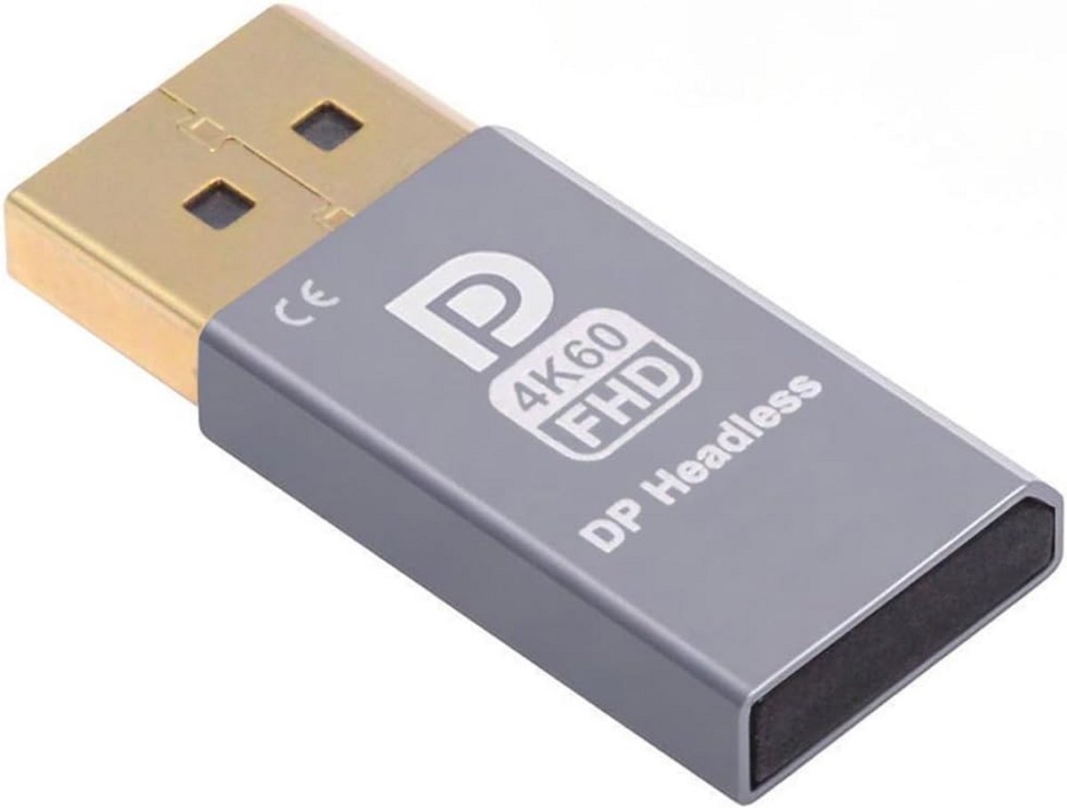 Actieve DisplayPort Adapter 4K@60Hz - Dummy Plug voor Headless Setup