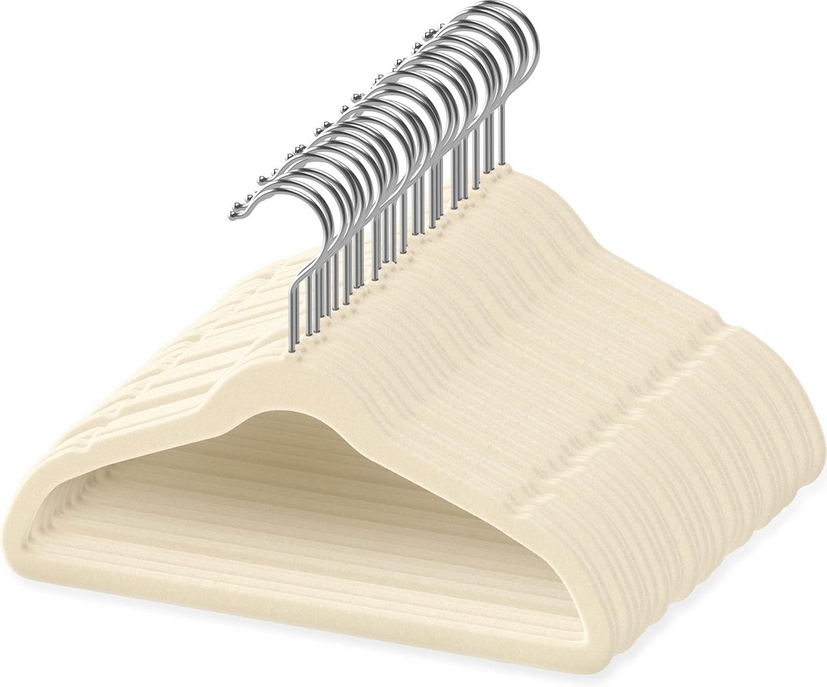 50 Dunne Velours Baby Kleerhangers - Antislip en Ruimtebesparend voor Kinderkleding