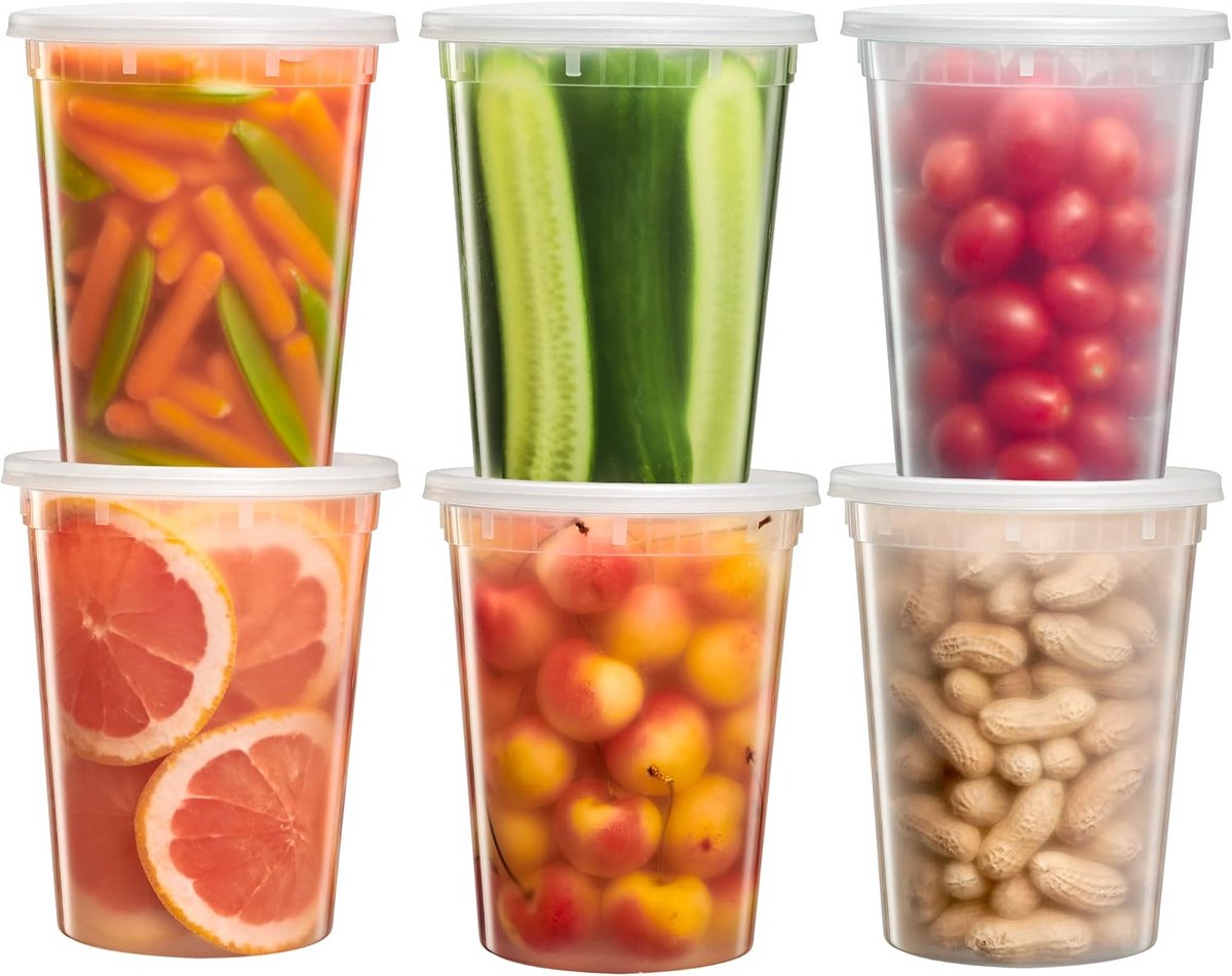 Voedselbewaarcontainers 24 stuks - 1 liter - Luchtdicht en Lekvrij