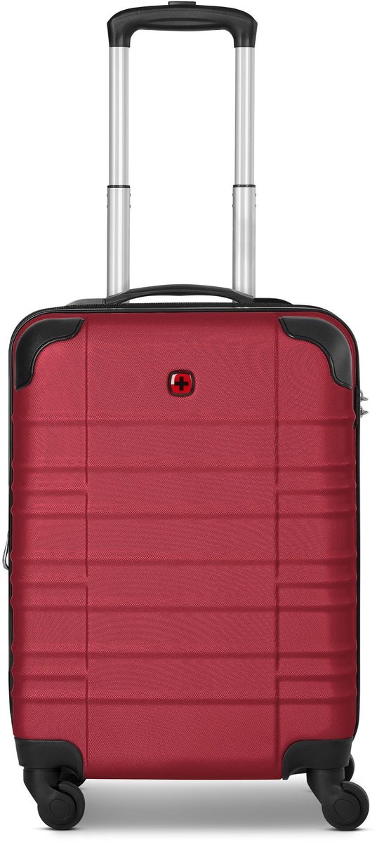 Wenger Amplar Evo 4 wielen Cabinewagen S 53 cm met uitbreidingsplooi - Harde bagage - Combinatieslot - ruby