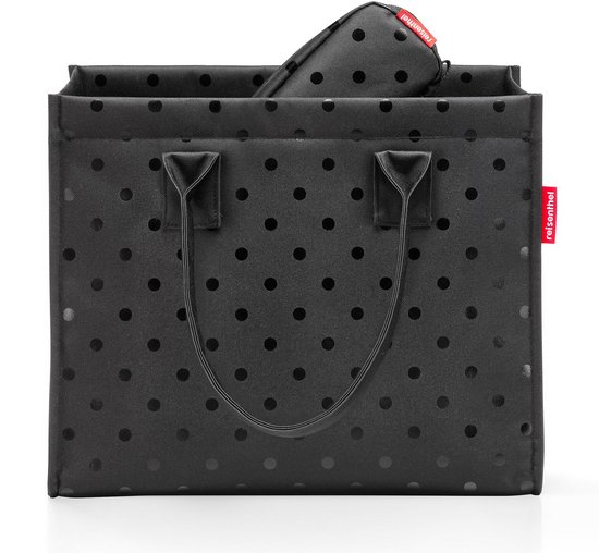 Reisenthel Dailyshopper Set Shopper - Coffret cadeau - Gratuit Maquillage tasje - Glossy Dots Noir