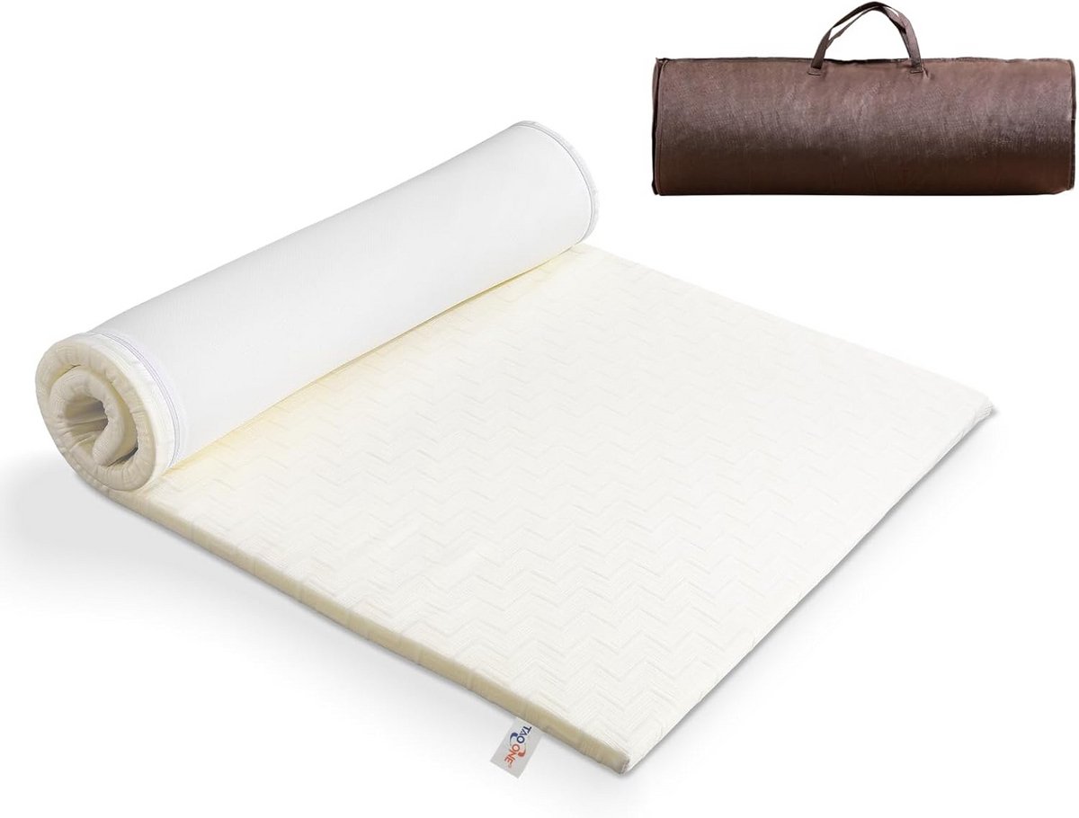 Inklapbare Schuimrubber Matras Twin - Lichtgewicht Slaapmat met Draagtas voor Reizen, Camping en Logeerpartijen