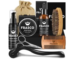 Beardcare - XXL Baardgroei kit - Baardverzorging Set - Baardkam - Dermaroller - Baardolie - Baardbalsem - 9 delig