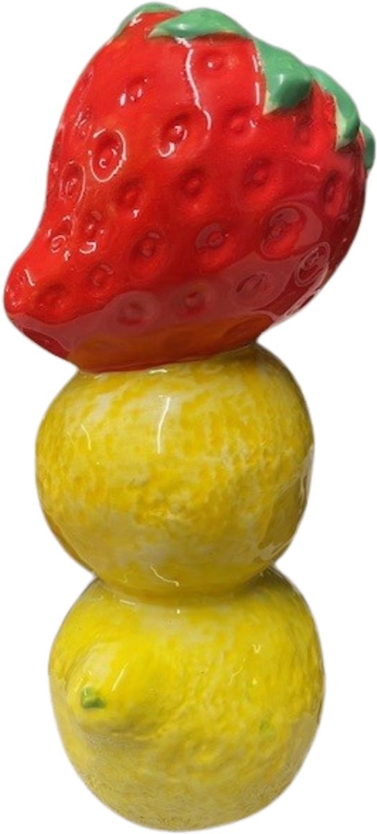 HD Collection Vaas Fruits - Keramiek - Multi - 10x20x8 cm (BxHxD)