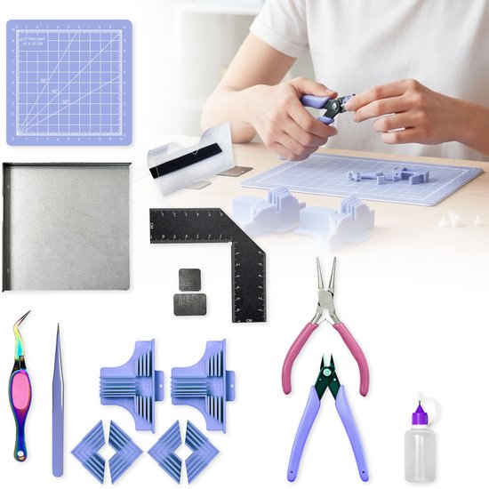 Ensemble d'outils de construction de maquettes - Pour kit de construction de petites maisons miniatures - Fournitures de bricolage - DIY - Adultes et enfants - Bricolage - Crafts&Co