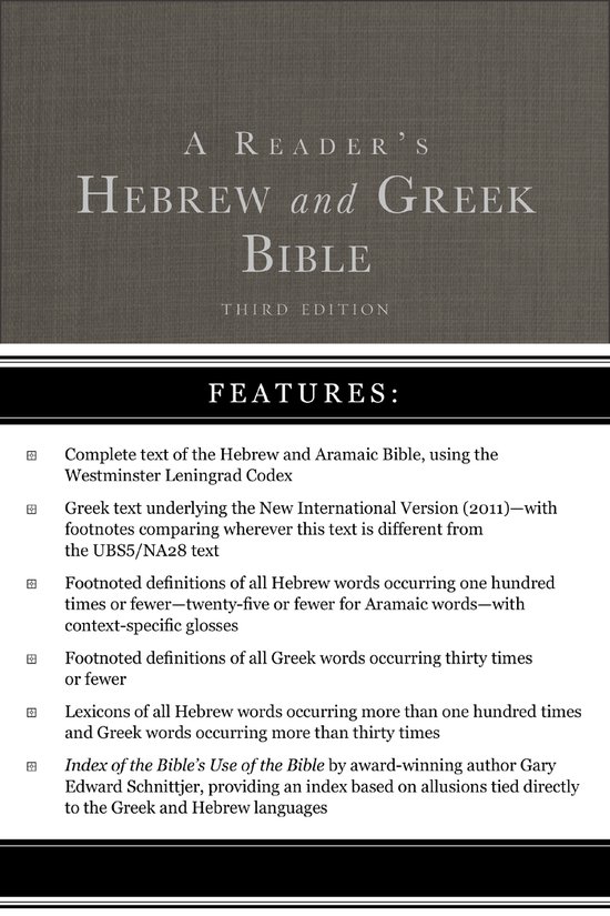 A Reader's Hebrew and Greek Bible - cover