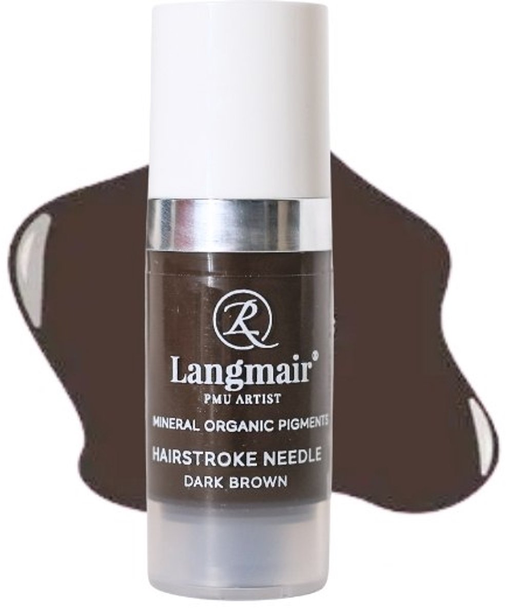 Langmair pigmenten voor wenkbrauwen - permanente make-up - Hairstroke Needle - Dark brown