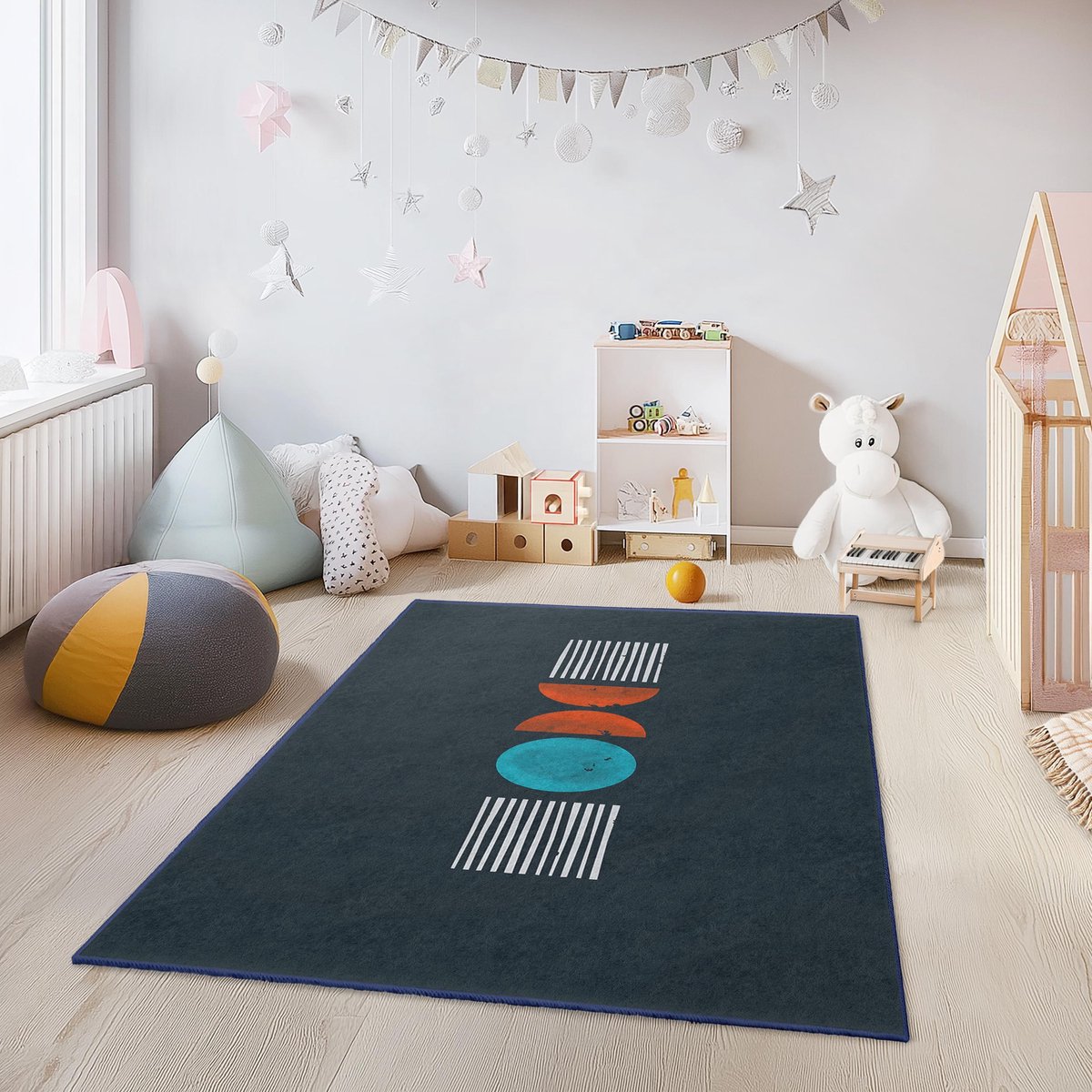 Mila Home - Kindertapijt Rechthoek - Vloerkleed Kinderkamer Tapijt - Speeltapijt - Wasbaar - Antislip - OEKO-TEX Gecertificeerd - 705 2