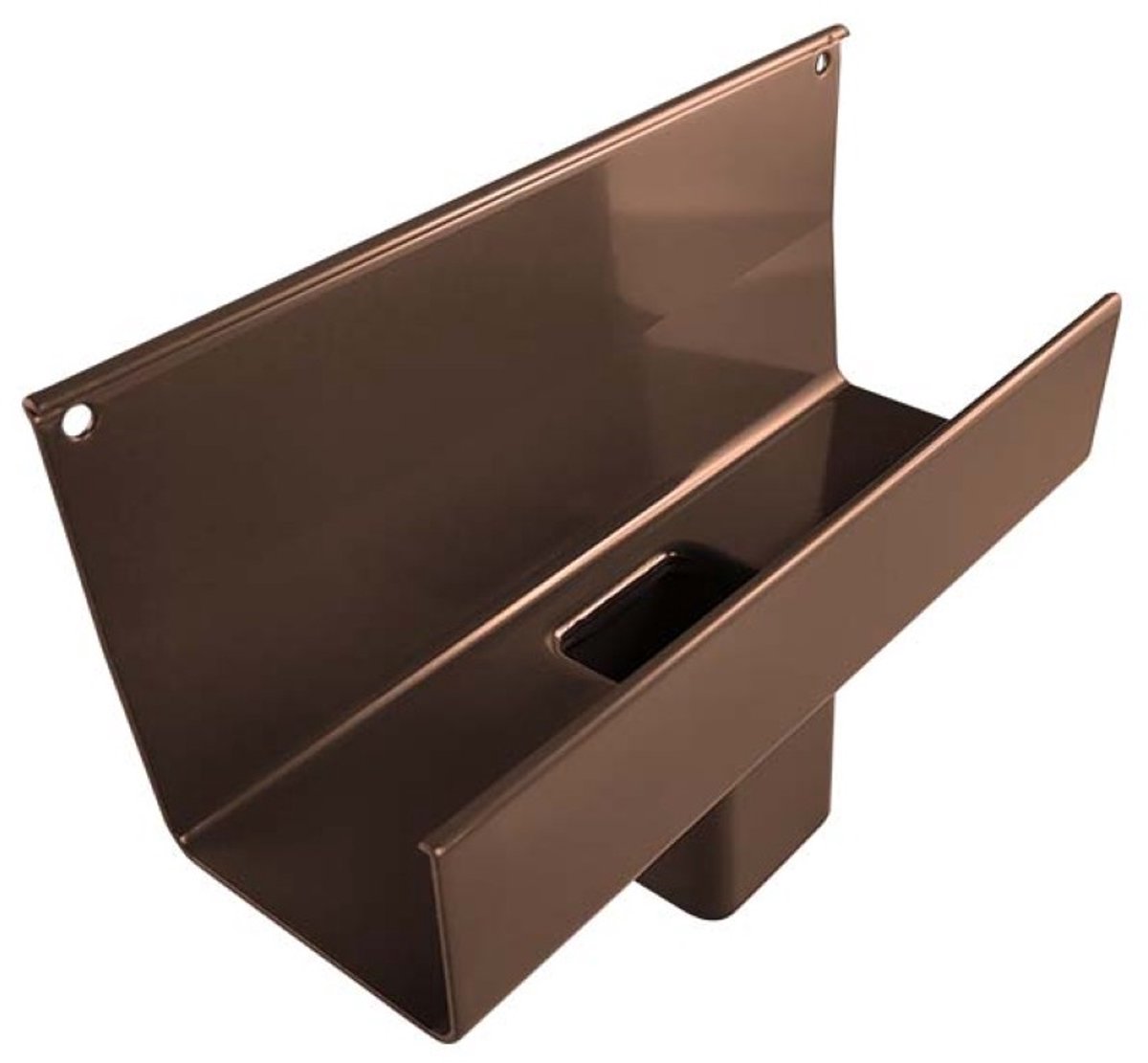 Renoplast® RK65 aluminium gootverbinder, 45 x 45mm Bruin, dakgoot regenwatergoot dakdrainage plaatmetaal profielen, tuinhuis carport terras balkon insteekgoot, dakgoot