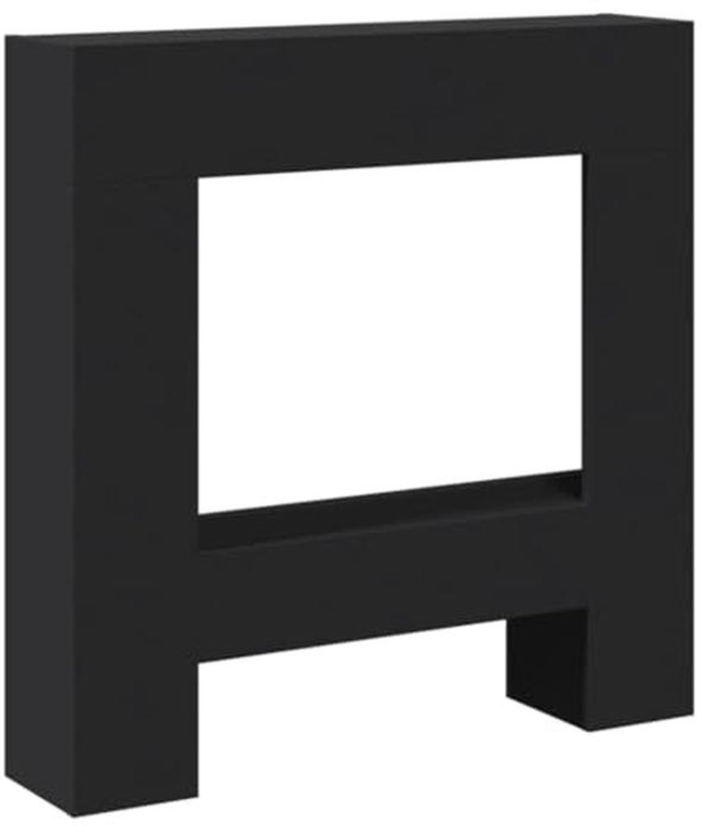 Houthaard 81x18x82 cm zwart - Decoratieve en functionele haard