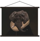 Porte-affiche avec affiche - Affiche scolaire - Peinture - Tête d'animal - Maîtres anciens - 120x90 cm - Lattes noires