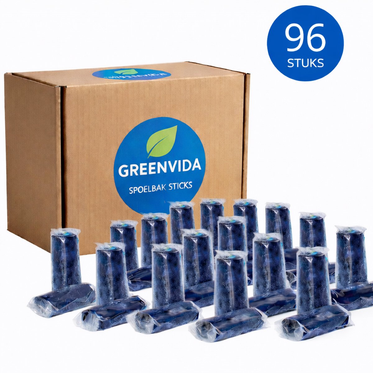 GREENVIDA - Toilet Spoelbak Sticks 96 stuks - Geschikt als alternatief voor Geberit DuoFresh Sticks