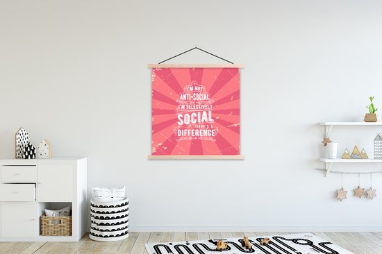 Porte-affiche avec affiche - Affiche scolaire - Vintage - Design - Texte - 120x120 cm - Lattes vierges - Cadeau Vaderdag - Cadeau - Cadeau pour lui - Astuce - Hommes