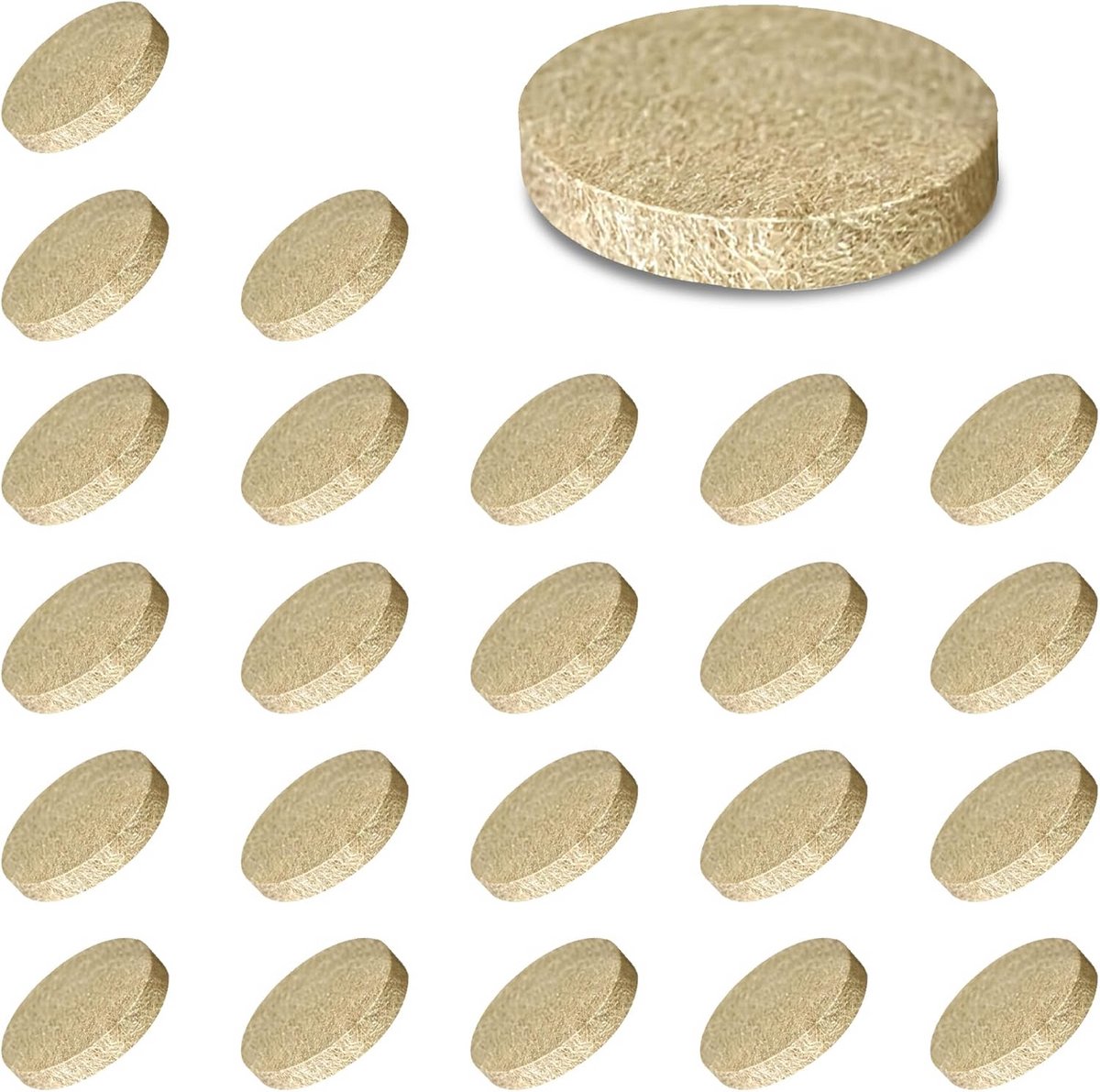 Zelfklevende Vloerbeschermers voor Stoelpoten 25 mm - 24 Stuks Dikke Vilten Pads