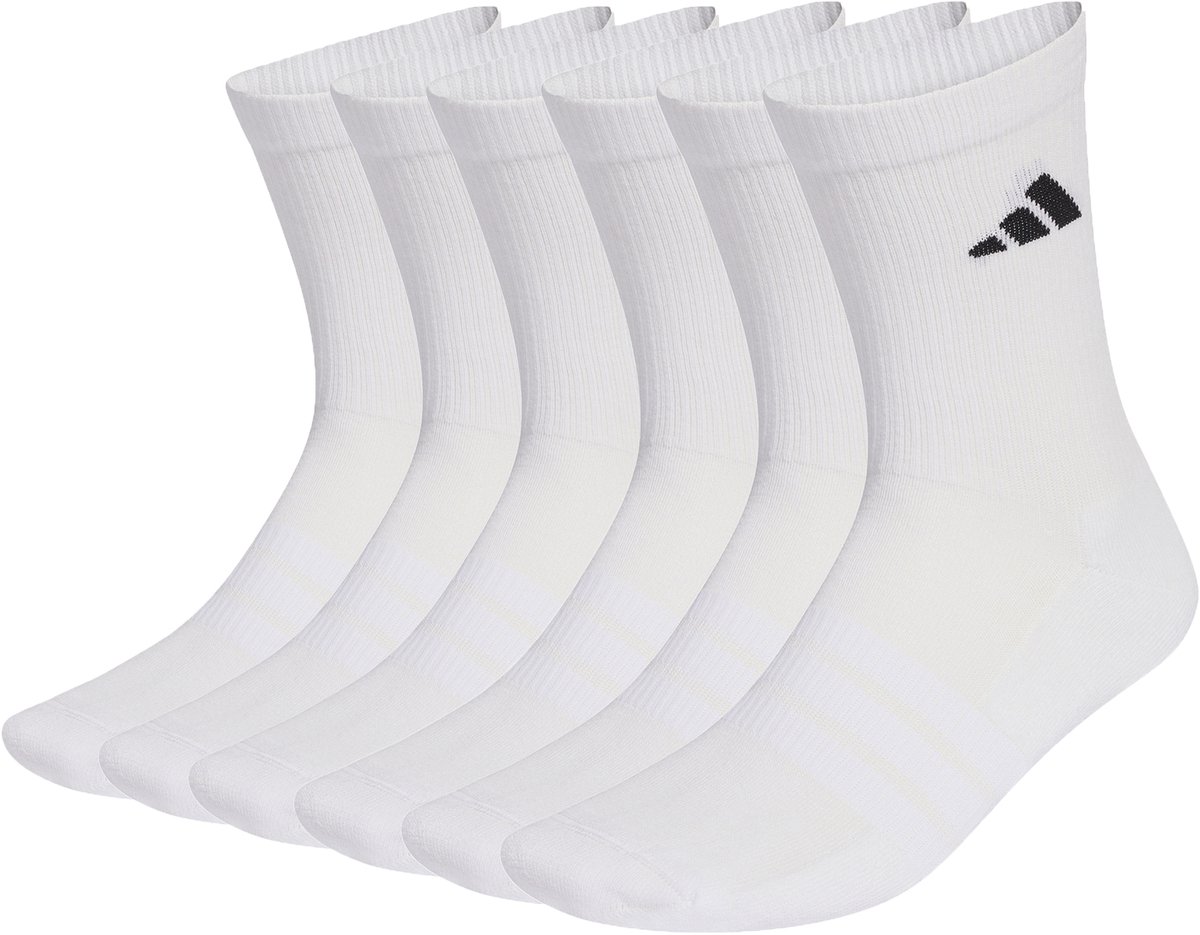 adidas CUSHIONED SPORTSWEAR CREW SOCKS 6 PAIR PACK unisex Wit